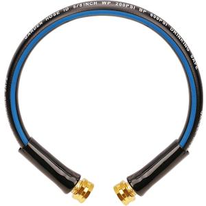 2 x SheeChung Short Garden Hose 2ft x 5/8",Water Hose for Hose Reel Faucet,Flexible,Lightweight Rubber Hose with Female to Female Fittings,Small Leader Hose Heavy Duty,Kink Free,3/4"GHT