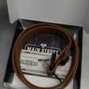 American Made Leather Belts for Men | Men's Leather Belt | Made in the USA Mens Belt (Pant Size 32 (Belt Size 34), Chocolate Brown | Black Roller Buckle)