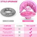 ZEYGLXC 2023 New Mermaid Baby Swimming Pool Floats,Inflatable Pool Swim Ring with Seat and Handle for Babies Toddlers Infant Training Summer