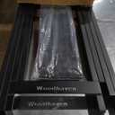 Woodhaven 8-Foot Firewood Rack American Brand 1/2 Cord Raised Lumber Storage Rack Keeps Wood Dry & Ready Heavy-Duty Steel,  (With Cover)