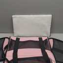 Cat Carrying Case - Pet Carrier Airline Approved, Protable and Breathable Pet Travel Carrier Removable Fleece Pad, Collapsible Cat Carrier Dog Carrier for Medium Cats Small Cats Dogs (Grey&Black M) (17.0"L x 11.0"W x 11.0"H)