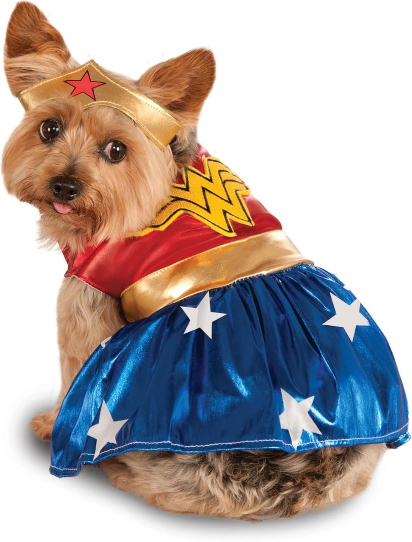 DC Comics: Wonder Woman Pet Costume for For Dogs or Cats by Rubies, Large (Large (Pack of 1))
