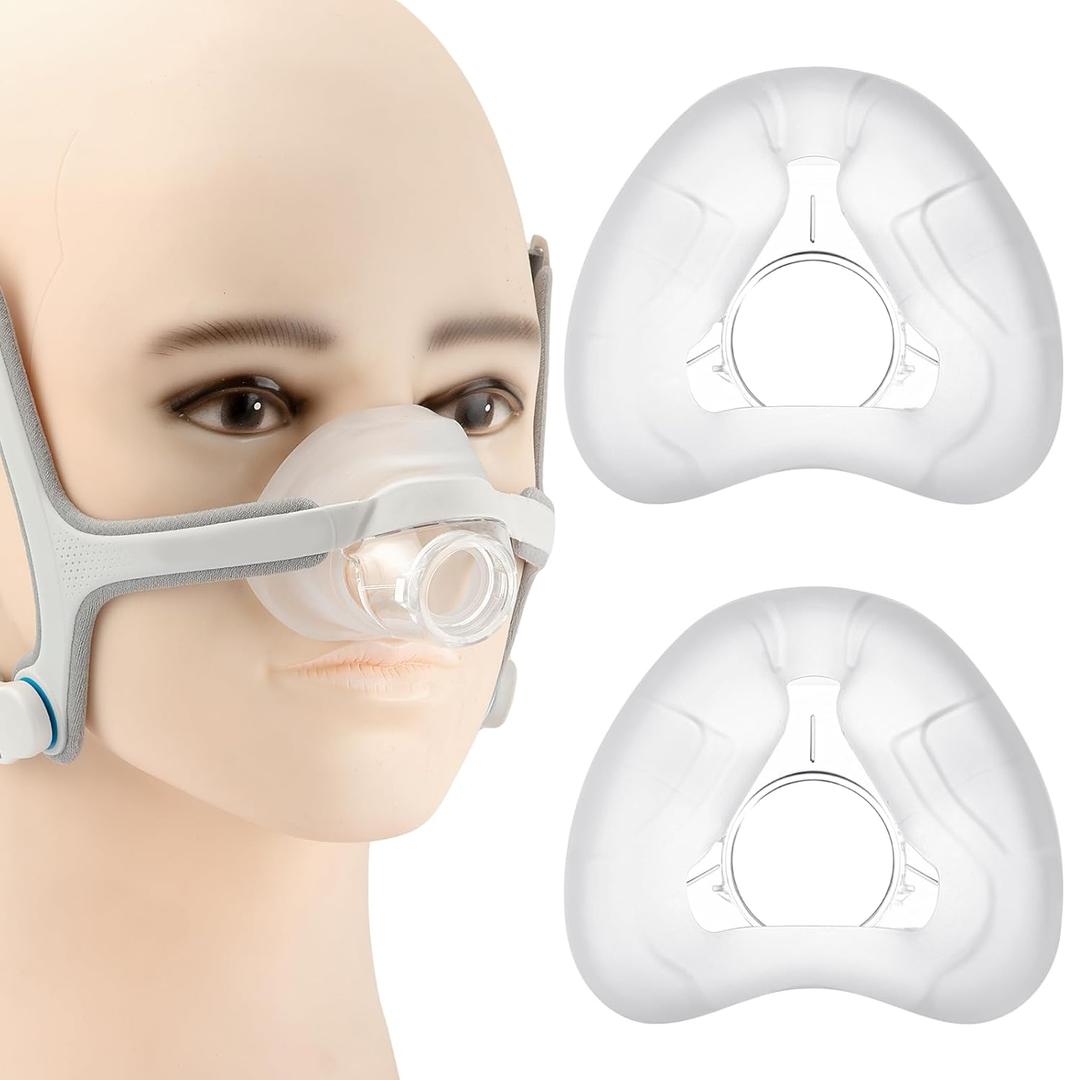 Replacement AirFit N20 Nasal Cushion (2 Packs) - Reliable Seal, Softer Wear and Durable Supplies for Air-Fit N20 - Enhance Sleep Quality with Snug Fit on Original Frame (Medium)