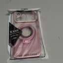 LXK Magnetic Stand for iPhone 17 Pro Max Case, [Compatible with Magsafe][Built-in Camera Lens Protector] Glitter Bling Card & Soft TPU Diamonds Bumper Protection Cover for Women Girls 6.9" Pink