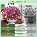 Yastouay Artificial Flowers for Outdoors, 14 Bundles UV Resistant Artificial Outdoor Flowers, Realistic Fake Outdoor Flowers Plant Faux Flowers for Outdoor Planters Front Porch Patio Window Box