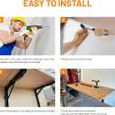 Wallmaster 24inch Folding Shelf Brackets Garage Heavy Duty Steel Max Load 500lb Floating Wall Mounted Collapsible Shelf Bracket Space Saving (Pack of 2, No Board)