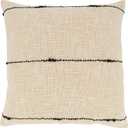 SARO LIFESTYLE Chic Stripe Woven Throw Pillow Cover, Natural, 20"