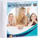 Utopia Bedding Zippered Mattress Encasement King, 100% Waterproof Bed Bug and Dust Mite Proof Mattress Protector, Absorbent Six-Sided Mattress Cover