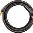 Giraffe Tools Leader Hose 6ft x 5/8", Short Water Hose Heavy Duty, Lightweight, Flexible Hybrid Hose with Swivel Handle, Male to Female Fittings (Black)