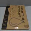 Stone Drying Mat for Kitchen Counter - Marble Diatomaceous Earth Dish Drying Stone, 15.8 x11.8" Sink Mat (Grey) (Gray)