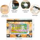 2 x IKAYAS Flower Pencil Pouch for 3 Ring Binder bulk Binder Pencil Pouch with Zipper, Pencil Pouches Pencil Bags for Classroom Pencil Box Pencil Case for Storing School Students Teacher Supplies 2 Pack