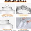 Yaomiao 4 Gallon Glass Jar with Lid Large Cookie Jar with Big Opening Airtight Food Storage Canister Canning Jars for Flour Sugar Dog Treats Pasta Candy Glass Containers with Lids for Kitchen Pantry