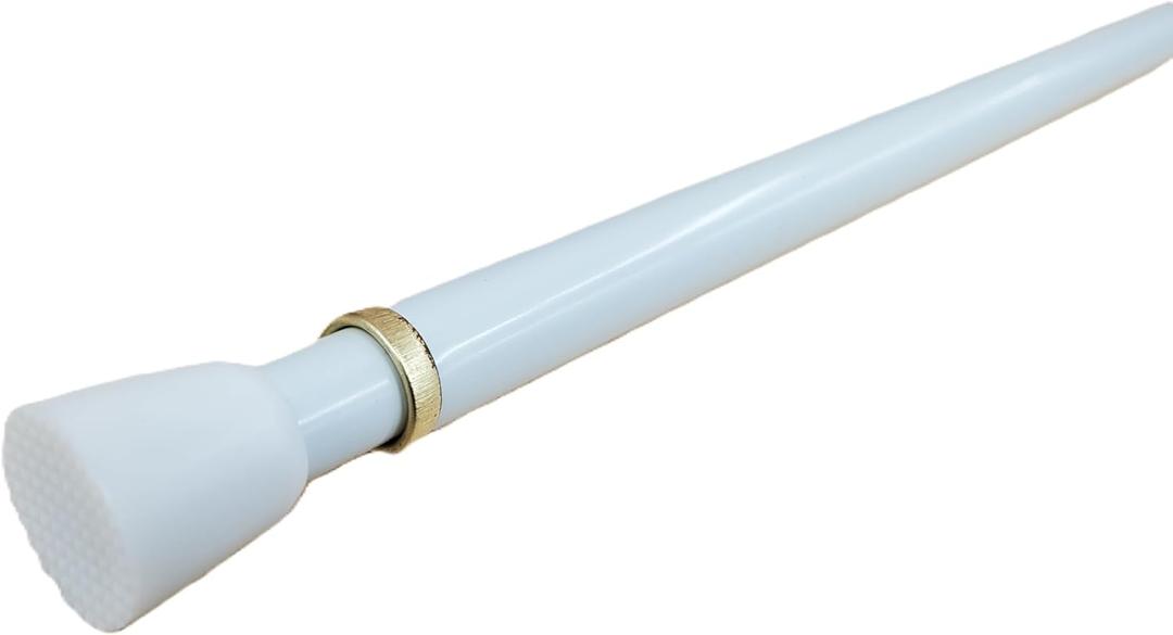 Van Wyck Regular Duty Lightweight Tension Rod 7/16" Diameter Adjusts from 28-48 Inches White Finish