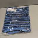 Saodimallsu Womens Striped Cropped Sweaters V Neck Cute Bow Tie Puff Sleeve Loose Knit Trendy Pullover Sweater (Large, Blue)