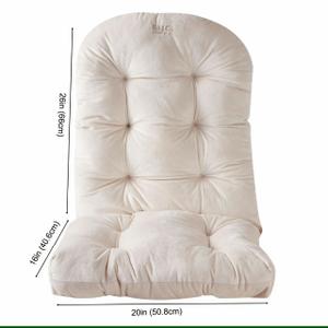 Big Hippo Indoor Adirondack Chair Cushion, Soft and Comfortable Patio High Back Chair Cushion for Adirondack Chair (Beige)