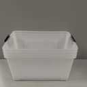 IRIS USA 72 QT Plastic Storage Box with Lid and Latches - 4 Pack - BPA-Free, See-Through Organizing Solution, Durable Nestable Stackable Containers, Secure Pull Handle - Clear