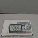 WallarGe Atomic Clock with Indoor Outdoor Temperature - 8.5'' Digital Clock Battery Operated, Self-Setting, 4 Time Zones, DST