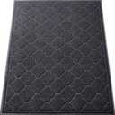 LuxStep Door Mat Large 36X47 Inch Indoor Outdoor Doormat, Non-Slip Low-Profile Design Floor Mat,Front Door Welcome Mat for Entryway,Patio,Garage, Black