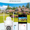 ARCCTV 2K Security Cameras Outdoor, 360Pan-Tilt View 2.4G/5G WiFi Security Camera with Motion Tracking, Spotlight & Siren, 2-Way Audio, Full Color Night Vision, Waterproof (2 Pack)