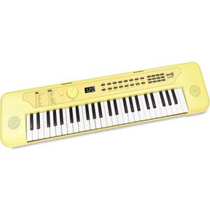 RockJam 49 Key Keyboard Piano, Portable Electronic Music Keyboard with Speakers, USB-C Power or Battery Operation, Headphone Input, 200 Tones, 200 Rhythms, Note Stickers & Lessons, Compact