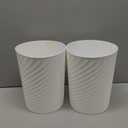 Bathroom Trash Can 1.8 Gallon Small Waste Basket Garbage Can for Dorm Kitchen Toilet Office Bedroom, 2 Pack White