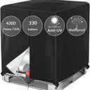 330 Gallon IBC Tote Cover Barlic 420D with Zipper for 1000L Outdoor dustproof Tote Cover Protective Cover Black