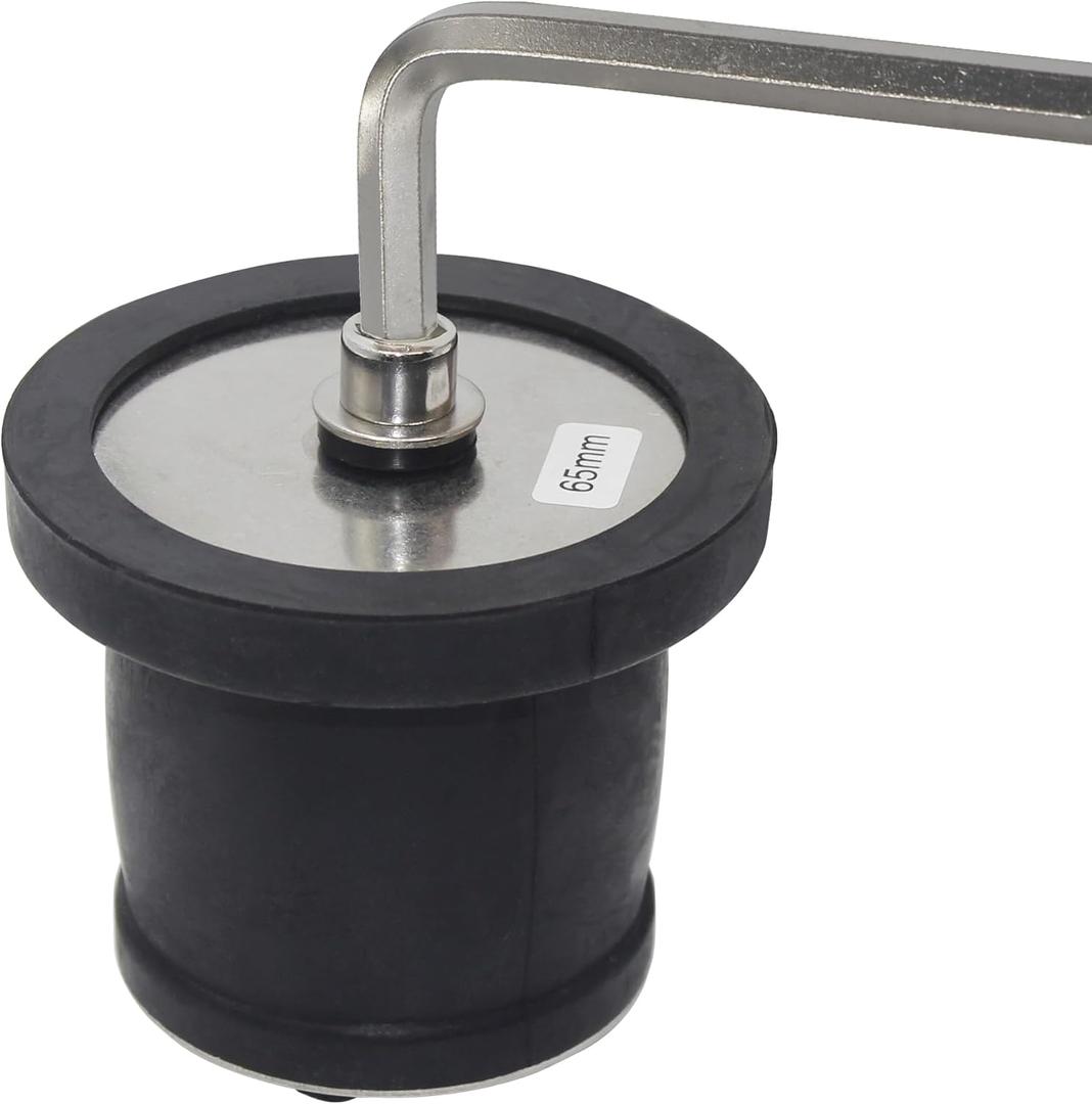 Expandable Mechanical Seal, Cleanout Pipe Plug-Rubber Expansion Scupper Plugs & Removable Stainless Steel Allen Wrench Handle, 2-9/16 to 3-1/8 in Sewer Cap Cover, Winterizing Pool Boat Plugs