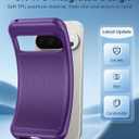 FNTCASE for Google Pixel 10-Pro-XL Case: Pixel 9 Pro XL Shockproof Protective Lightweight Duty Cell Phone Cover Rugged with Non Slip Textured Back - Military Protection Bumper Tough, Purple
