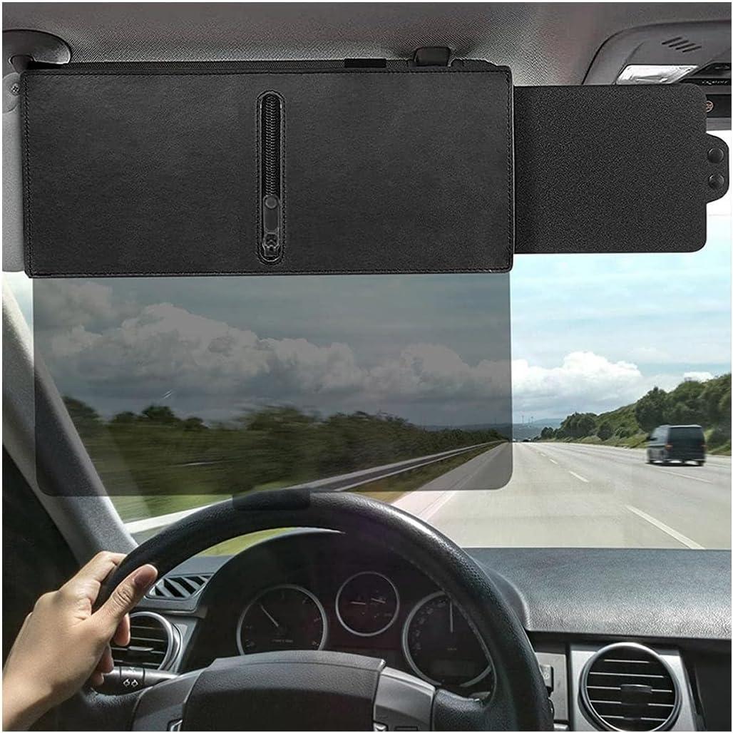Polarized Car Sun Visor Extender with Zipper Slider, Adjustable Visor Extension with PC Len and Side Sunshade, Protect from Sun Glare UV Ray Snow Blindness, Car Accessories (Driver Side)