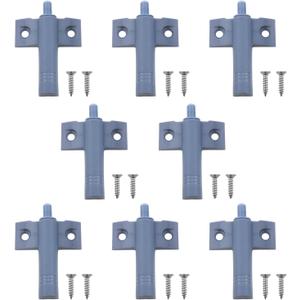 Plastic Soft Closing Cabinet Door Damper Soft Closing Damper Buffer Closing Damper Cabinet Door Damper for cabinets Cabinet Door Drawer, etc. (Grey with Mounting Screws) 10pcs
