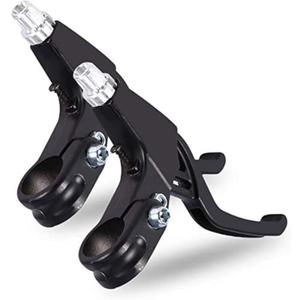 DISIWENE 1 Pair Bicycle Brake Lever, V-Brake Handlebar Aluminium Alloy Bike Brake Handle Universal 2.2cm for Most Bicycle, Road Bike, Mountain Bike (Black)