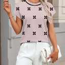 Zeagoo Womens Summer Short Sleeve Tops Crew Neck Pullover Sweaters Cap Sleeve Loose Dressy Casual Blouse Basic Clothes