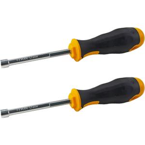 2PCS 5.5mm Socket Wrench Screwdriver, High-Carbon Steel Hex Nut Driver with Comfort Grip Handle for DIY Repairs & Hand Tools
