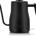 Bodum 34oz Bistro Gooseneck Electric Water Kettle, Pour Over Coffee & Tea, Stainless Steel, Matte Black