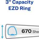 Avery Heavy-Duty View 3 Ring Binder, 3" One Touch EZD Rings, 670-Sheet Capacity, 3.5 Inch Wide Spine, Great for Home, School Supplies, Office, or Organization Needs, 1 Chartreuse Binder (79779)