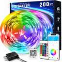 DAYBETTER LED Strip Lights 200 ft (2 Rolls of 100 ft), Smart App Control Lighting Bedroom Rome Decor with Remote, RGB Music Sync Color Changing LED Lights for Party