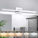 VOLISUN Modern Bathroom Vanity Light 31.5 inch, Rotatable, 18W Dimmable 5CCT Led Bathroom Light Fixture Over Mirror, Chrome Vanity Light for Bathroom Mirror Cabinets-ETL Certificated