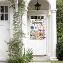 Welcome Summer House Flags for Outdoor Decoration, Watercolor Wildflowers Large Yard Flag,Seasonal Decorative Decor for Holiday Spring Outside 28x40 Inch Vertical Double Sided