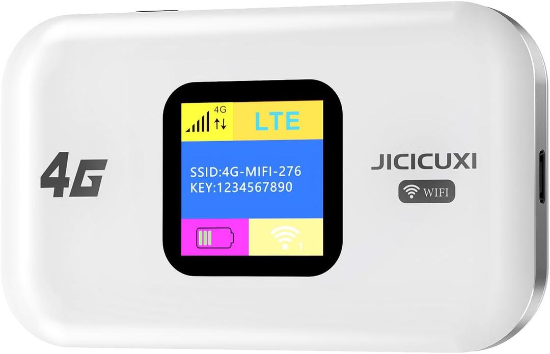 4G LTE Mobile Hotspot Router, Portable WiFi Hotspot for Travel, WiFi 6 Router 3000mAh/300Mbps High Speed Hotspot Device Support 12 Users,