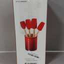 Le Creuset Silicone Craft Series Utensil Set with Stoneware Crock, 5 pc., White (1 Each)