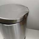 Amazon Basics Round Cylindrical Home Office Trash Can With Soft-Close Foot Pedal, 20 l /5.3 gallon, Brushed Stainless Steel
