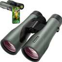15x52 HD Binoculars for Adults High Powered - Large & Bright View, Lightweight, IPX7 Waterproof-Binoculars for Hunting Bird Watching Travel,Hiking, Travel, Cruise, Sports with Phone Adapter