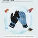 XUKER Neoprene Gloves Men Women, 3mm Camouflage Patterned Winter Wetsuit Gloves Keep Warm for Scuba Diving Surfing Swimming Fishing Water Sports (Blue, XXL)