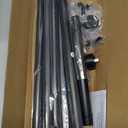 Curtain Rods for Windows 32-96 Inch, 1 Inch Adjustable Black Curtain Rod Set with Brackets, Easy Install