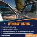 94515 Side Window Visor Rain Guards for 07-14 Chevy Silverado 1500 & GMC Sierra 1500 2500HD 3500HD Crew Cab/Avalanche/Suburban/Yukon XL Wind Deflectors Windnow Shade Vent Sun Visors 4PCS