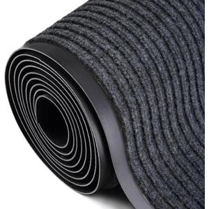 MYOYAY Brush Step Entrance Mat Commercial Grade Door Floor Mat 3x10ft Tough Entry Collection Slip Skid Entrance Mat with Rubber Backing Indoor Outdoor Rug Grey