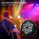 Dj Lights, 6 Pack 36 LED Par Lights Stage Lights with Sound Activated Remote Control & DMX Control, Stage Lighting Uplights for Wedding Club Music Show Christmas Holiday Party Lighting