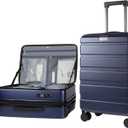 KROSER Carry On Luggage with Spinner Wheels & Built-in TSA Lock, Expandable Top Opening Hard Shell Suitcase Large Capacity Durable Rolling Luggage with USB Port, Carry-On 20-Inch, Navy