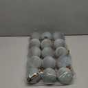 Liliful 15 Pcs Velvet Christmas Balls Bulk Flocked Christmas Tree Ball Ornaments Plastic Xmas Decorative Hanging Ornaments(Dusty Blue,3.15 Inch)