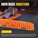 BUNKER INDUST Off-Road Traction Boards with Jack Lift Base,2 Pcs Multifunctional Recovery Track for 4WD UTV SUV Truck-Mud, Snow, Sand Tracks Orange Tire Traction Mat with Carry Bag (Gen 9th)